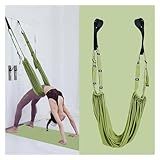 BTAMUD Waist Back Leg Stretch Strap Yoga Fitness Stretcher Back Bend Assist Trainer with Door Anchor Waist Flexibility Equipment for Pilates, Dancing, Gymnastics