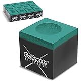 GoSports Premium Pool Cue Chalk Cube 12 Pack - Green Billiards Pool Stick Chalk
