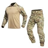 VOTAGOO G3 Military Tactical Combat Uniform Set for Men Camouflage Hunting Paintball w/Knee & Elbow Pads