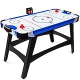 Best Choice Products 58in Mid-Size Arcade Style Air Hockey Table for Game Room, Home, Office w/ 2 Pucks, 2 Pushers, Digital LED Score Board, Powerful 12V Motor, Carrying Bag