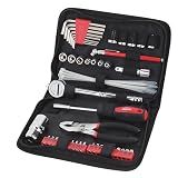 Apollo Tools 56 Piece Compact SAE Auto Tool Set, Red DT9774