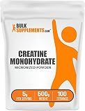 BulkSupplements.com Creatine Monohydrate Powder - 500g (Pack of 1) | Creatine: Gluten Free, 5g per Serving, (500g (1.1 lbs))