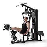Mikolo Home Gym, Workout Station with 150LBS Weight Stack, Multifunctional Home Gym Equipment with Pulley System for Full Body Strength Training