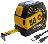 2-in-1 Laser Tape Measure 262ft – Digital Measuring Tape with LCD Display, Rechargeable Measuring Tape with Laser for Woodworking and DIY, Pythagorean, Area, Volume, Ft/Ft+in/in/M Unit Magnetic Hook