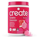 Create Creatine Monohydrate Gummies for Women and Men, Watermelon, 90ct