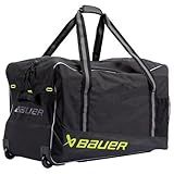 Bauer Hockey Core Wheel Bag '24 (Black/Neon, Junior/Medium (32"x18"x16"))