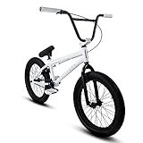 Elite BMX Bicycle 20” & 16" Freestyle Bike - Stealth and Peewee Model (White, 20")