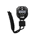Marathon Adanac 4000 Digital Stopwatch Timer, Black - High Precision Accuracy to 1/100th Seconds - Water, Dust & Shock Resistant - 46” Lanyard Included