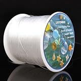 LUSTEMBER Fishing Wire, 1640 ft Clear Fishing Line, Strong Invisible String for Hanging Decorations, Balloons, Crafts, Jewelry Making, Beading, Bracelets and Necklaces