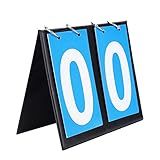 Basketball flip Score, Score Counter for Table Tennis Board Corn Basketball (4 Digit Red Blue) Portable Flip Sports Scoreboard (Two-Digit Scoreboard)