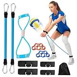 Volleyball Training Equipment,Volleyball Pass Aid Resistance Band,Elastic Rope Exercise Resistance Bands,Resistance Belt Set for Agility, Serving, Arm Swing Passing Training