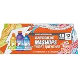 Gatorade Thirst Quencher, Mashups Variety Pack, Cool Blue-Fruit Punch, Lemon-Lime-Orange, Glacier Freeze-Glacier Cherry, 12 Fl Oz (Pack of 18)