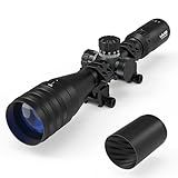 UUQ 4-16X44 AO Rifle Scope for Hunting with Locking Turret Sunshade,SFP,R/G/B Illumination,Crosshairs Reticle,Front Parallax Adjustment,Fits 20mm Free Mount-Long Range Optics for Airgun,Airsoft,Pellet