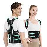 Back Brace Posture Corrector for Women and Men, 4-Point Back Support System for Upper/Lower Back Pain Relief, Scoliosis & Hunchback Correction, Adjustable & Breathable Shoulder Straightener, Large