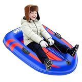 Raxurt Inflatable Snow Sled, 0.7mm Heavy Duty Snow Tube for Kids & Adults