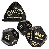 Covelico Fitness Dice & Workout Dice Set - Exercise Equipment for Older Kids, Teens & Adults, Solo or Group, Fitness Gifts & Physical Education Equipment, Instructions & Convenient Drawstring Bag