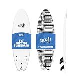 Rock-It Alberto 5ft6 Soft Top Surfboard, Surf Board for Kids, Tabla De Surf, Kids Surfboard, Surfing Board Designed for Beginners - Innovative Design for Safety & Easy to Paddle (White)