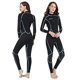 Seaskin Mens 3mm Shorty Wetsuit Womens, Full Body Diving Suit Front Zip