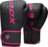 RDX Boxing Gloves Men Women, Pro Training Sparring, Maya Hide Leather Muay Thai MMA Kickboxing, Adult Heavy Punching Bag Gloves Mitts Focus Pad Workout, Ventilated Palm, 8 10 12 14 16Oz