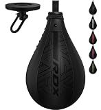 RDX Speed Bag Boxing Ball, Maya Hide Leather Dodge Striking Target with Additional Bladder, MMA Muay Thai Punching Workout Kicking Martial Arts Training Home Gym Exercise Speedball