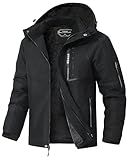 UTWGN Men's Ski Jacket Winter Warm Snow Coat Waterproof Windbreaker Hooded Work Outerwear Snowboarding Jackets