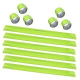 CXMTECH 12PCS Reflective Snap Strap Night Riding Decorative Wristband Running Gear Outdoor Activities Accessories Suitable for Walking