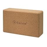 Gaiam Yoga Brick, EVA Foam for Balance & Stretch (1 Brick, Cork)