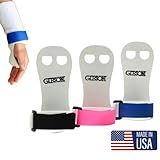 Gibson Rainbow Gymnastics Grips for Beginners, Unisex Durable Leather Grip with Hook & Loop Closure for Secure Grip & Wrist Support, Athletic Grips & Hand Protection for Young Gymnasts Made in USA