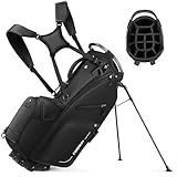 Findway 14 Way Golf Stand Bag, Lightweight Golf Bag with Stand for Men Women, Golf Club Carry Bag with Dual Strap, Full Length Dividers, Multiple Pockets, Golf Ball Holder, Rain Cover Hood