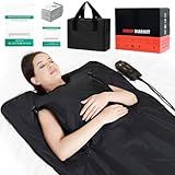 yamxun Far Infrared Sauna Blanket: Portable Sauna Blanket for Home Therapy-Infrared Blanket Sauna with 86–176°F Temp Range