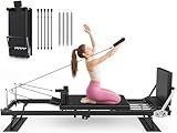 TYRSEN 91“ Pilates Reformer Machine – Foldable Full-Body Home Pilates Equipment with Adjustable Resistance, Jumpboard, Upgraded Wheels, 400lb Support, for Rehab & Core Strength