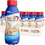 Premier Protein Shake, Vanilla, 30g Protein, 1g Sugar, 24 Vitamins & Minerals, Nutrients to Support Immune Health 11.5 fl oz, 12 Pack