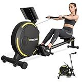 CABZOON Rowing Machines for Home，Magnetic Rowing Machine，Max 265lbs Weight Capacity, Quiet Rower Machine with Tablet Holder，16 Levels of Resistance