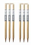 SS Cricket Grade 1 Pack of 6 Wooden Stumps and 4 bails, Adult Size for All Forms of Cricket
