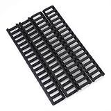 TacgleParal 4 Packs Rifle Rubber Picatinny Rail Black Tan (Black)