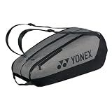 YONEX Team Racquet Bag with YKK Zippers & Multiple Storage Compartments - Durable Lightweight Tennis Bag for Up to 6 Racquets, Gray/Black