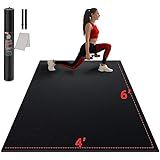 GymCope Large Exercise Mat for Home Workout,12‘x6’/10'x6'/9'x6'/8'x6'/7'x5'/6'x4' (7mm) Extra Thick Workout Mat, High-Density Gym Mat for Cardio, Jump Rope, MMA, Weights (Shoe-Friendly)