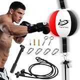 SANJOIN Double End Bag Boxing, Adjustable Cords Punching Bag Boxing Ball Speed Reflex Bags, Home Gym Punching Training Equipment Set for Reaction Agility Hand Eye Coordination, Good for Adults & Kids