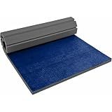 IncStores Cheer Mat | Rollout Gymnastics Mat with a Grippy Gym Carpet Top | Portable Cheerleading Gym Mats for Home Workout and Practice (5' x 10' x1 3/8", Blue)