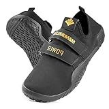MANUEKLEAR Deadlift Shoe - Weight Lifting Shoes for Men Women - Weightlifting Squat Shoes Fitness Cross-Trainer Barefoot Gym Training Sneakers Obsidian Black