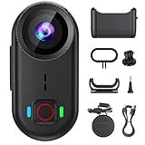 toberto 4K Thumb Action Camera, Mini Body Camera with WiFi, Magnetic Wearable 150° Hands-Free Recording POV Camera, EIS Stabilization, Waterproof, 64GB, Mount Anywhere for Sports Vlogging (Black)