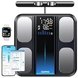 RENPHO Scale for Body Weight and Fat Percentage, Smart Scale with 8 Electrodes Larger Platform, Body Analyzer for BMI, Body Fat, Muscle Mass, High Precision, 400lbs