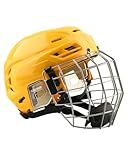Ice Hockey Helmet Breathable Hockey Helmet with Cage for Youth Adult (Yellow, Medium)