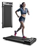 Walking Pad Treadmill for Home - Under Desk Treadmills Portable Mini Compact Walk Pads for Small Spaces Office Indoor Apartment Floor Flat Running Machine with Remote Quiet Lightweight