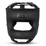 Full Face Boxing Headgear Sparring Men Women, a Complete Package for MMA and Kickboxing Trainees, Muay Thai Boxing Safety Head Guard (Dull-Black)