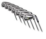 PGX Single Length Iron Set, 5-PW + AW (7 Clubs), Silver and Black