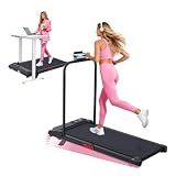 Walking Pad with Incline and Handle Bar, 2026 Upgrade Electric Small Walking Pads Treadmills with Handles, Compact Treadmills for Home Small Spaces, 3.0HP, 0.6-7.6MPH, 350LBS