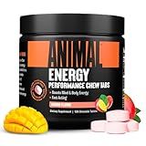 Animal Energy Chews, Fast Acting Energy with Caffeine, Nootropics and Sea Salt for Focus and Pre Workout - Convenient and Delicious Chews Format - Mango