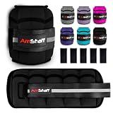 AmStaff Fitness Adjustable Ankle Weights 1 Pair 2 4 6 8 10 Lbs Leg Weight Straps for Strength Training, Walking, Jogging, Running, and Fitness Workouts – 1-5 lbs Each Ankle, 10 lbs Pair Set (Black)