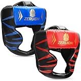 2 Pack Boxing Headgear for Adult Men Kids, Thickened Training Sparring Head Guard for MMA Kickboxing Muay Thai Equipment